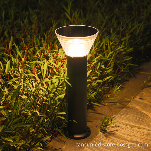 Outdoor Waterproof LED Solar Bollard Light for Garden and Lawn